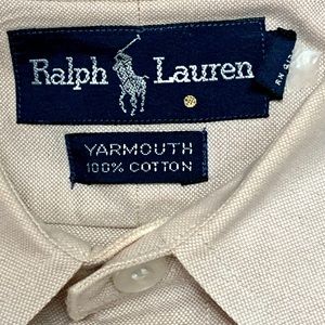 Ralph Lauren Polo Long sleeve Yarmouth 100% Cotton Size 161/2 x 34